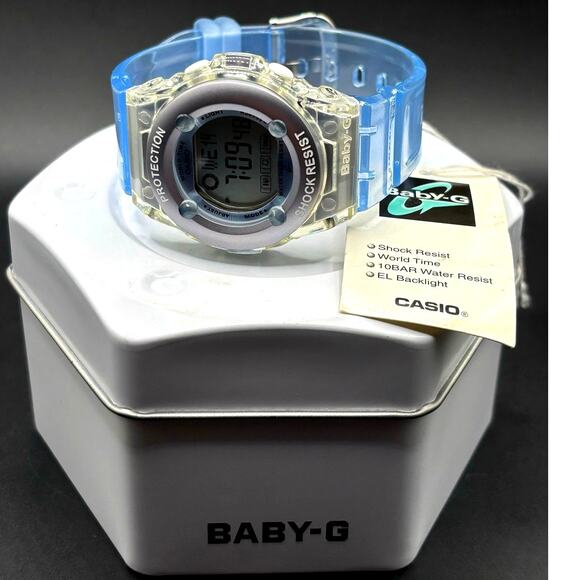 Casio Baby-G BG-1302-2ER Translucent Blue Jelly Digital Women\'s Watch NIBWT main image 14